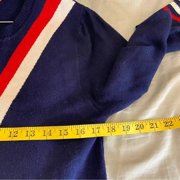 ModCloth Well Prepped Sweater in Navy with Red and White Accents Small - Picture 7 of 8